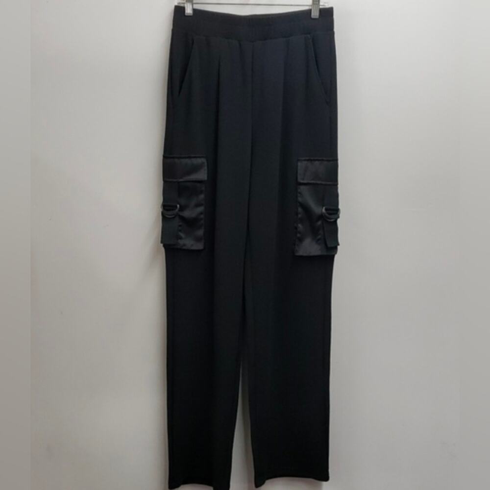 Beach Riot High Rise Straight Leg Satin Pocket Cargo Sweatpants Women's Medium